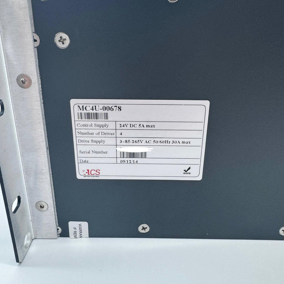 ACS Motion Control Rudolph F30 MC4U-00678 SpiiPlus NT-HP