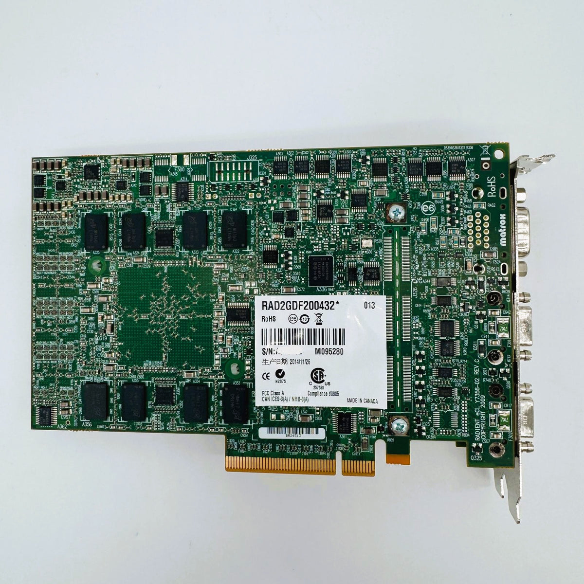 Matrox Radient Y7356-02 RAD2GDF200432* Camera Link Card